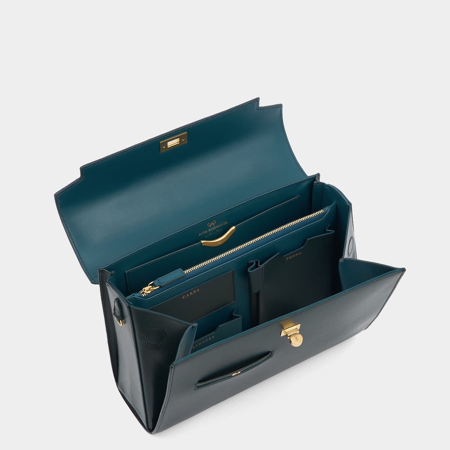 モティマー -

          
            Shiny Box Calf in Ink Green -
          

          Anya Hindmarch JP
